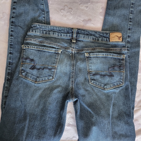 American Eagle Long Mid-Rise Skinny Jeans sz 6 - Picture 1 of 10